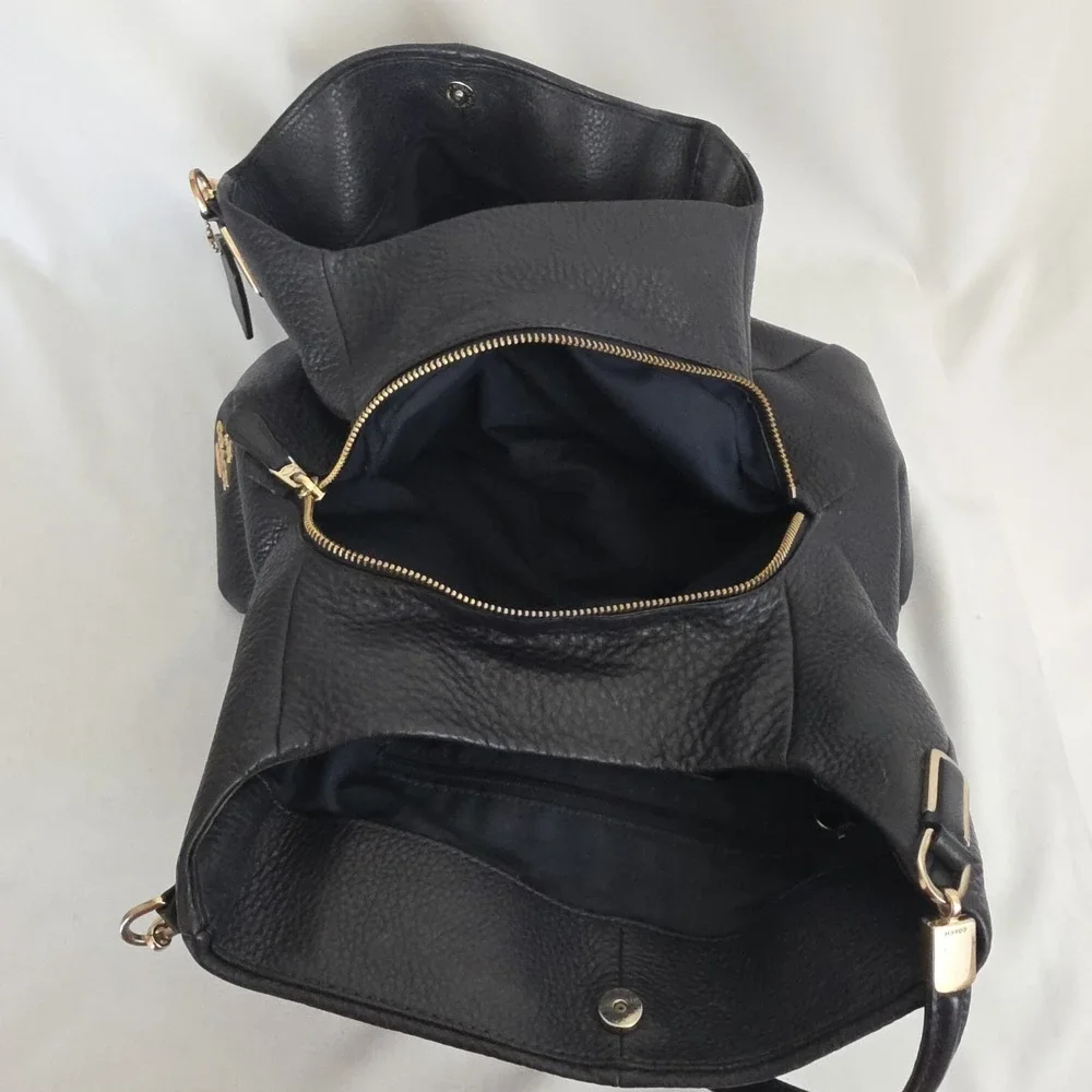 Coach Phoebe Madison Boho Leather Shoulder Bag Hobo Dark Midnight Navy F34495